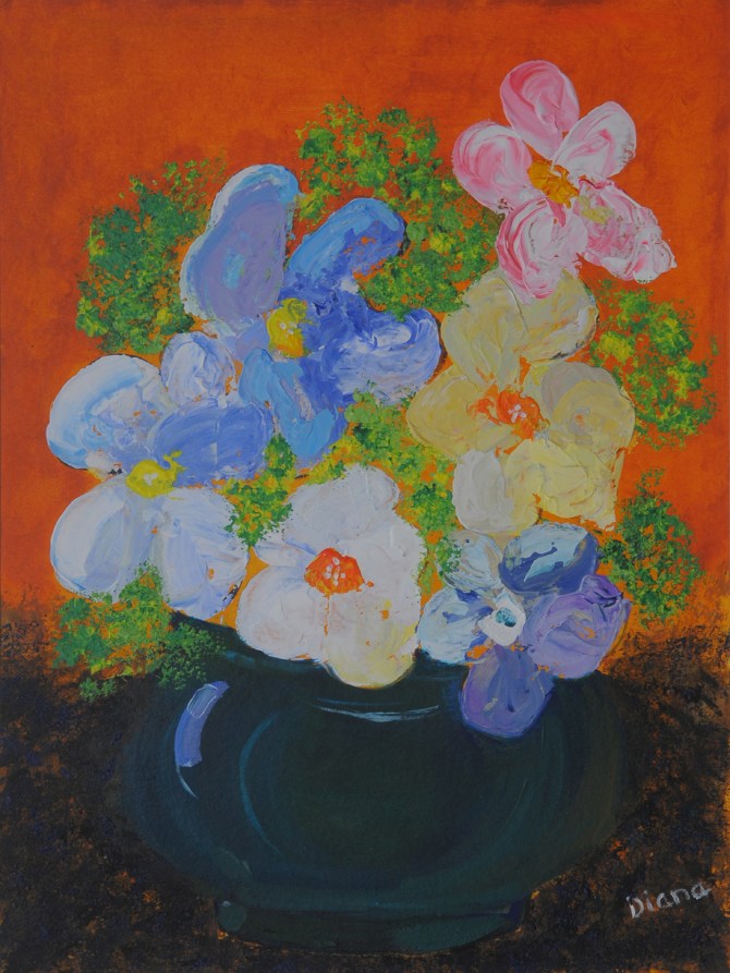 BN 2333-Diana Gier, Titel ANEMONEN, Acryl auf Papier-60x80, Da-KA-6-