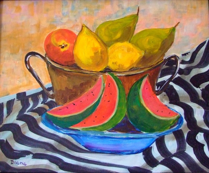 BN 2358, Diana Gier, Titel STILLLEBEN, Acryl auf Linwand,